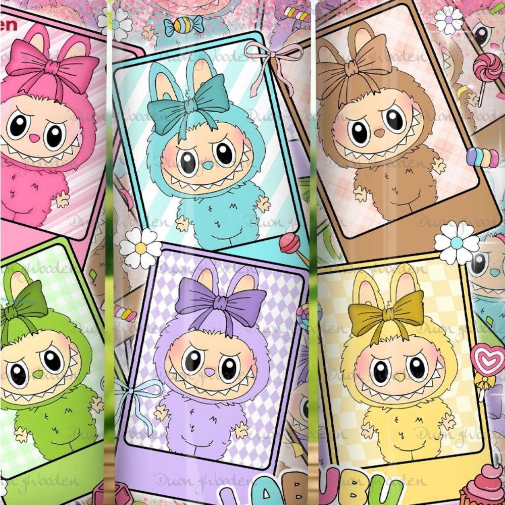 Labubu Colorful Cartoon Character Tumbler - Picture 3 of 3